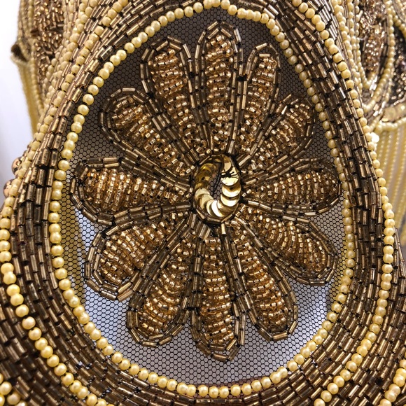 FABULOUS Vintage Heavily beaded collar Wear 2 ways - Picture 6 of 8